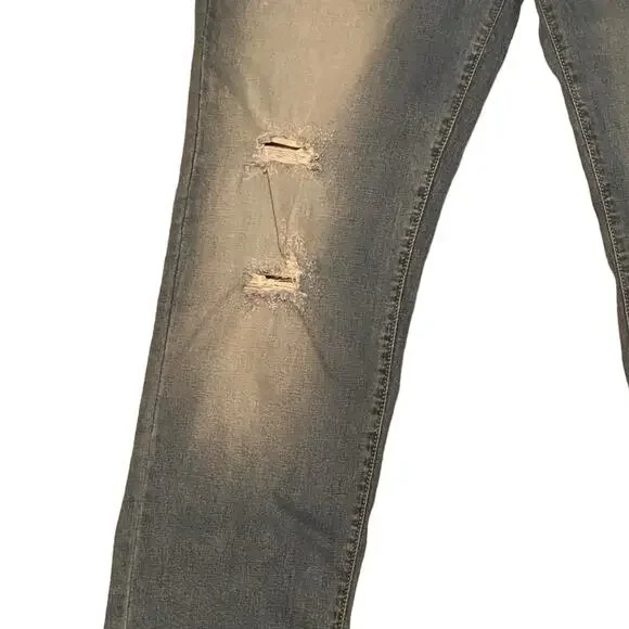 KanCan Faded‎ Distressed Mid Rise Skinny Light wash Denim Stretch Jeans 13/30 - Picture 7 of 10